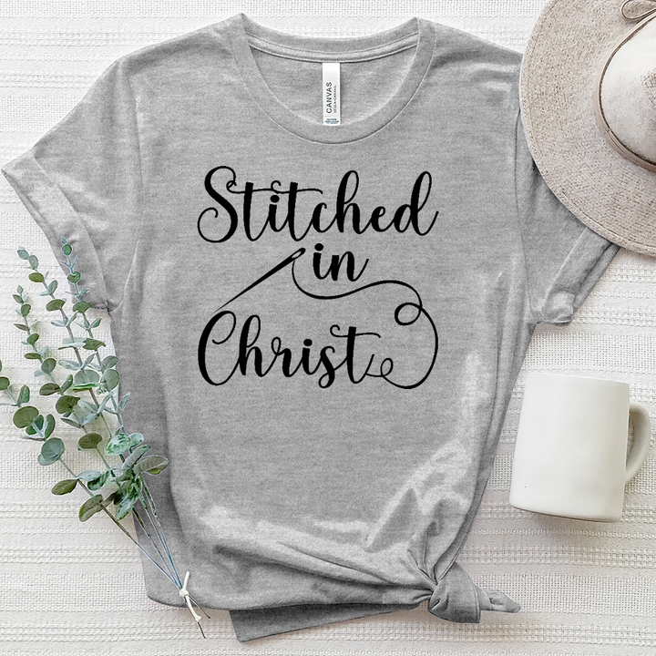 Stitched in Christ Needle Heathered Tee