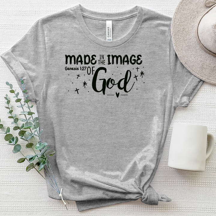 Made in His Image Heathered Tee