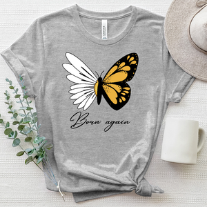 Butterflies and Daisy positive Heathered Tee