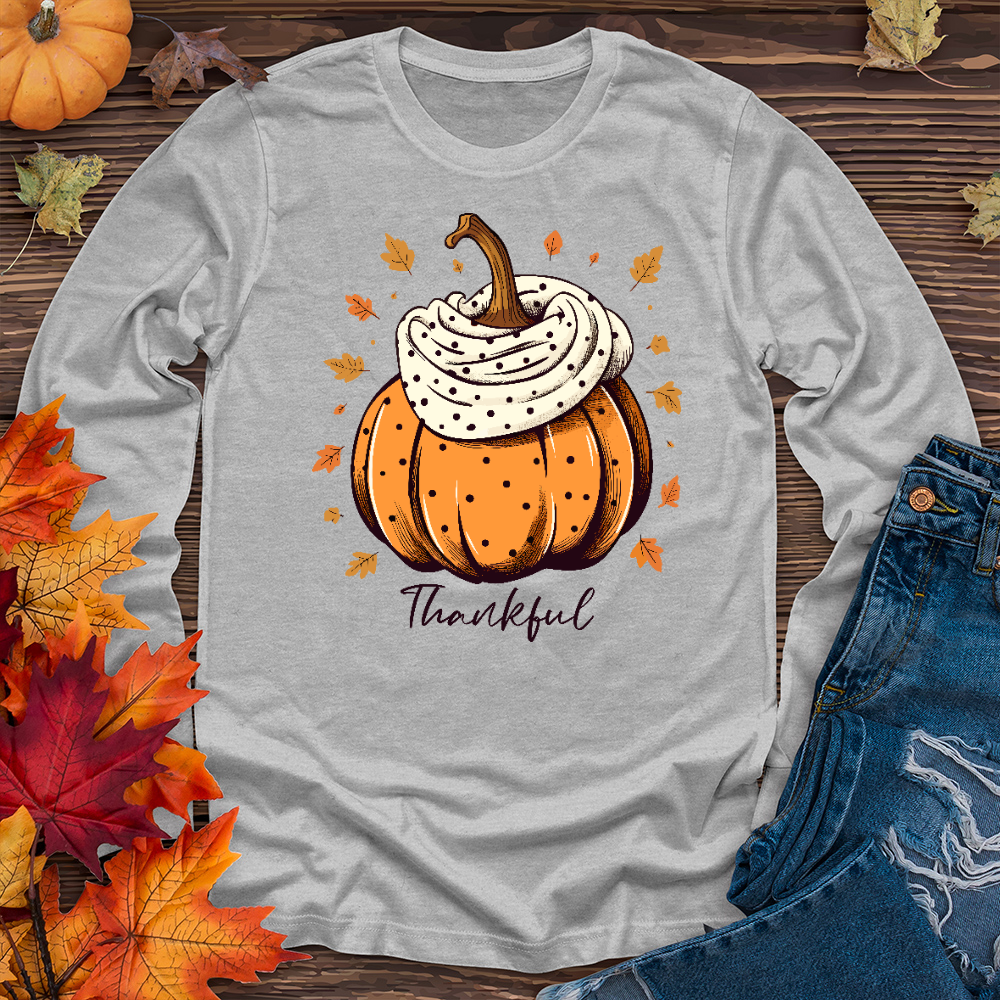 Vintage Pumpkin Coziness Long Sleeve Tee