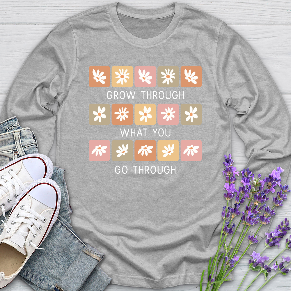 Grow Through Retro Daisies Long Sleeve Tee