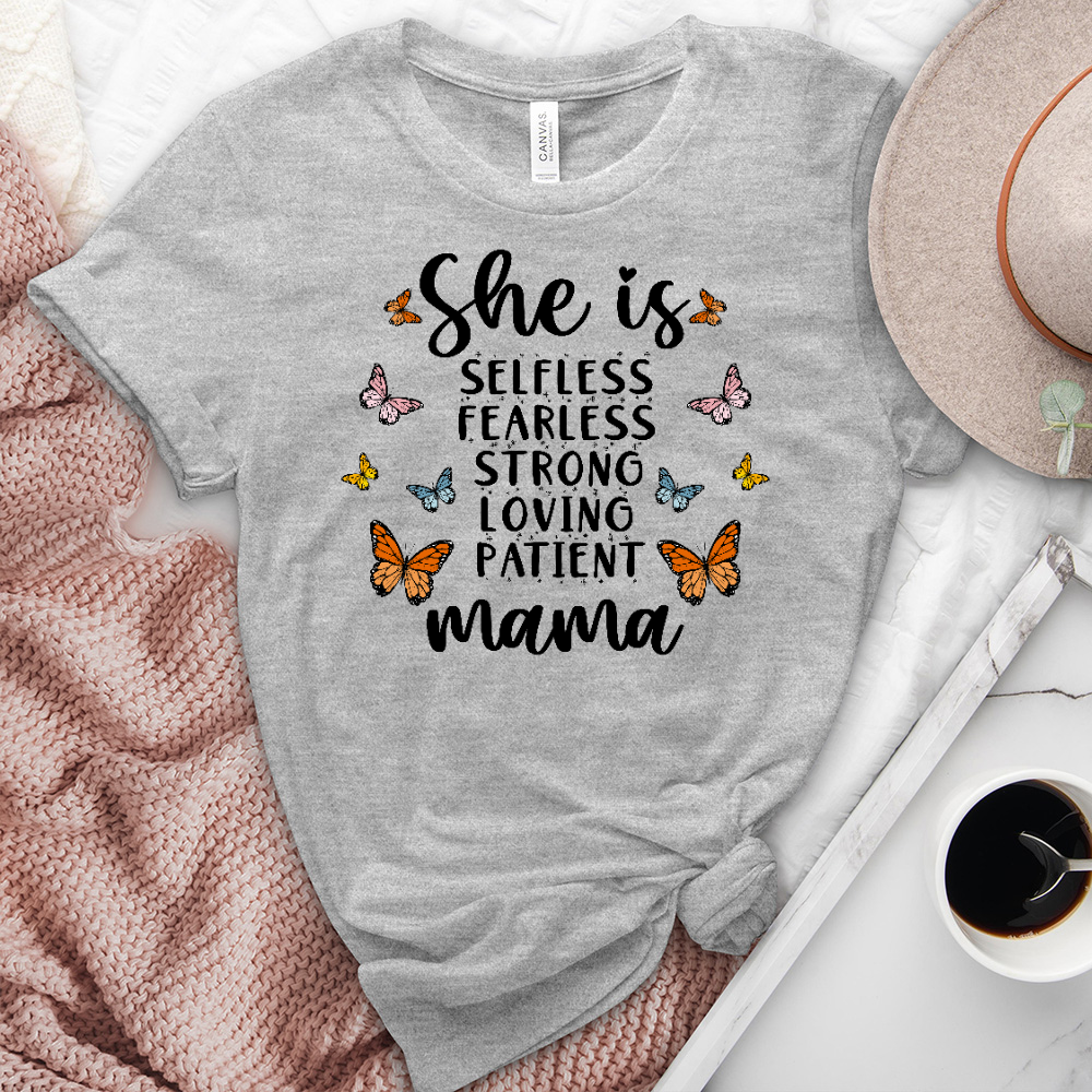 She Is Mama Heathered Tee