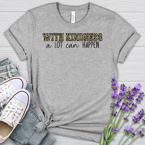 With Kindness Leopard Heathered Tee