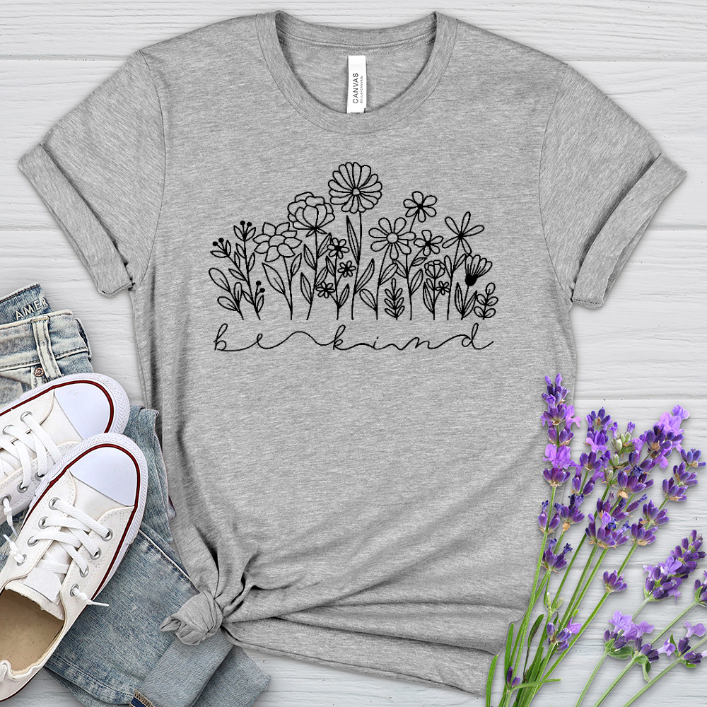 Be Kind Garden Black Heathered Tee