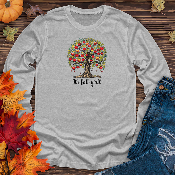 Vintage Harvest Bounty Apple Tree Long Sleeve Tee