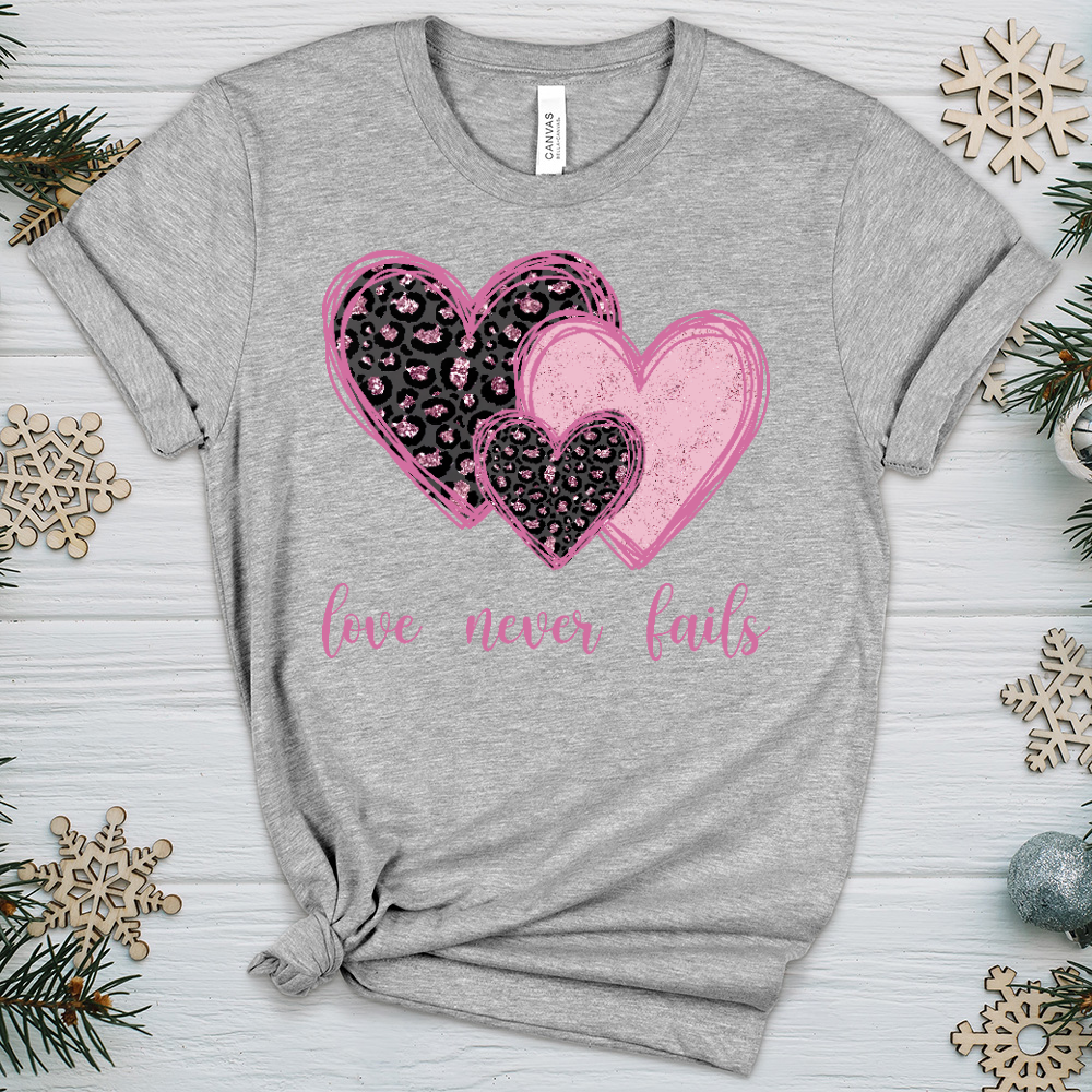 Love Never Fails V8 Heathered Tee