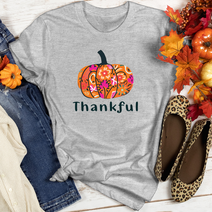 Thankful Pumpkin Vibes Heathered Tee