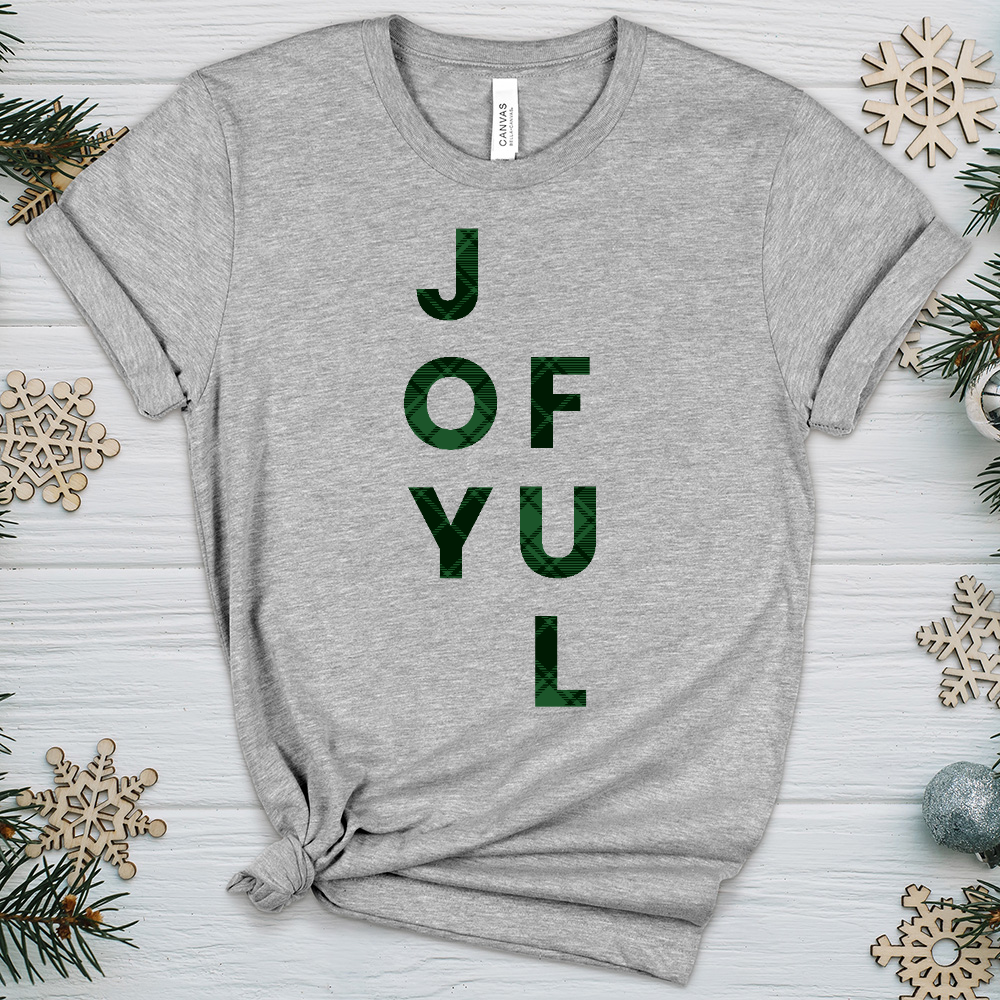 Joyful Christmas Pattern Heathered Tee