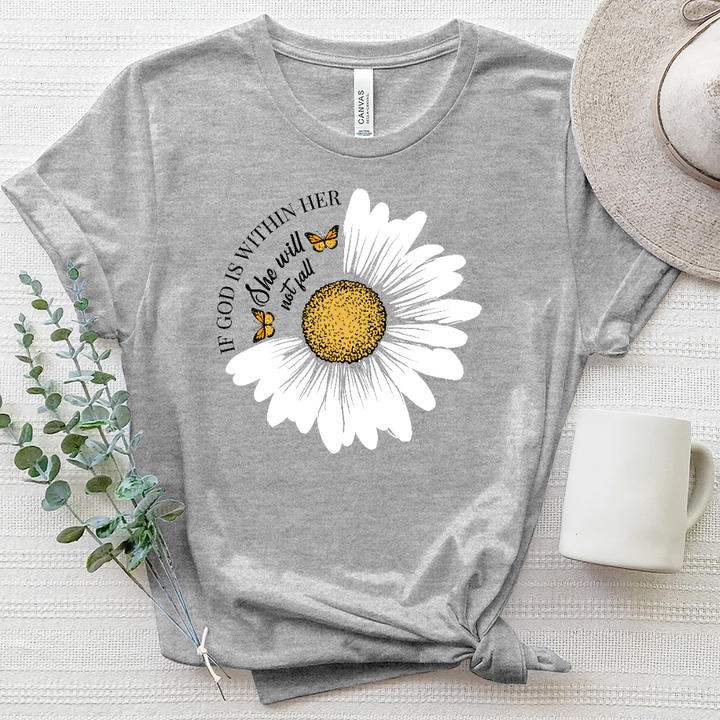 She will not Fall Daisy Heathered Tee