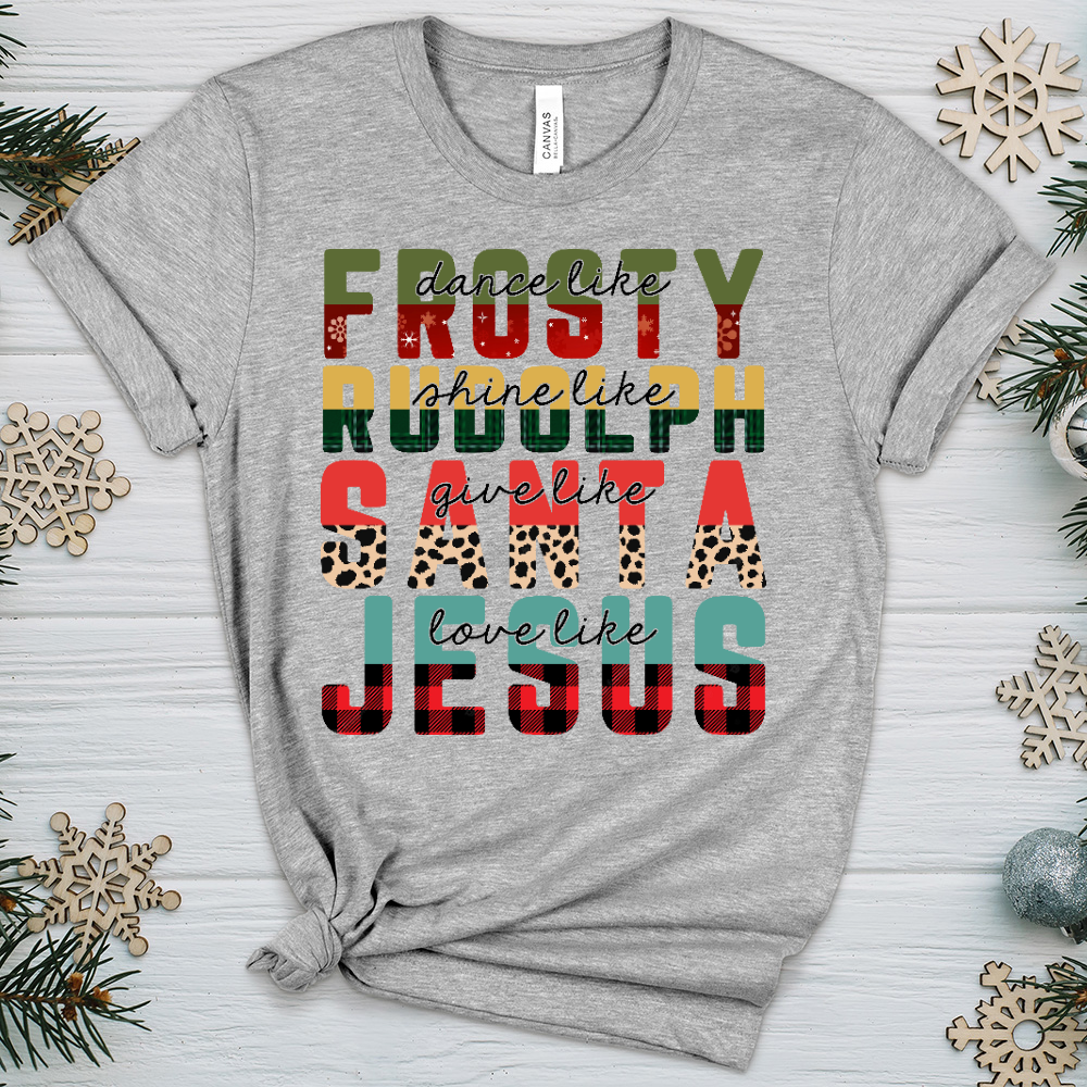 Love Like Jesus Patterned Heathered Tee