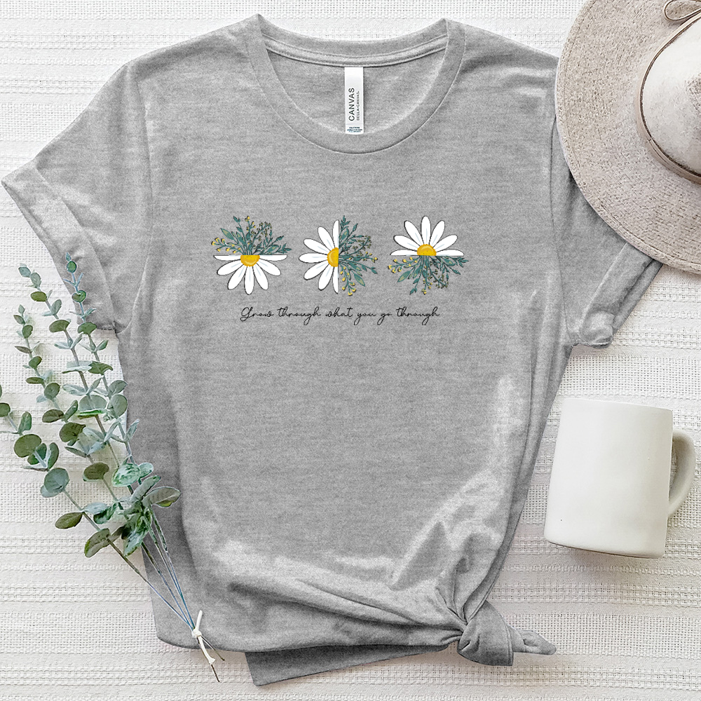 Grow Through Daisy Heathered Tee