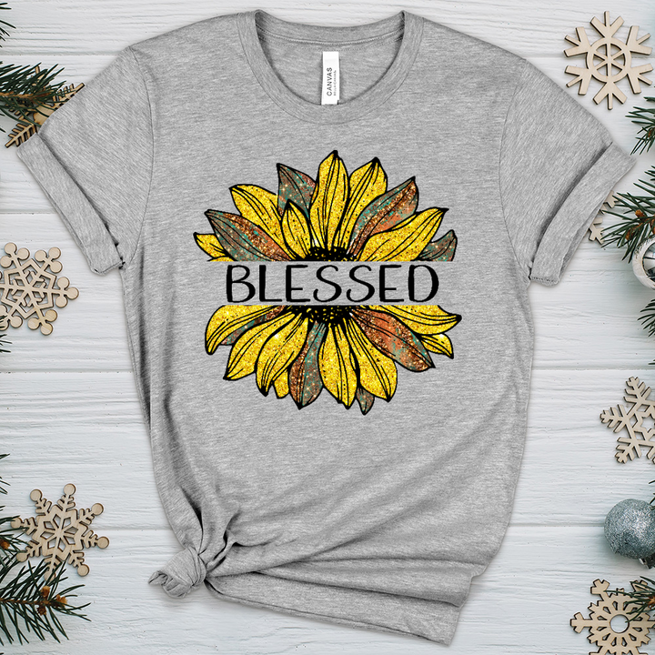 Blessed Sunflower V5 Heathered Tee