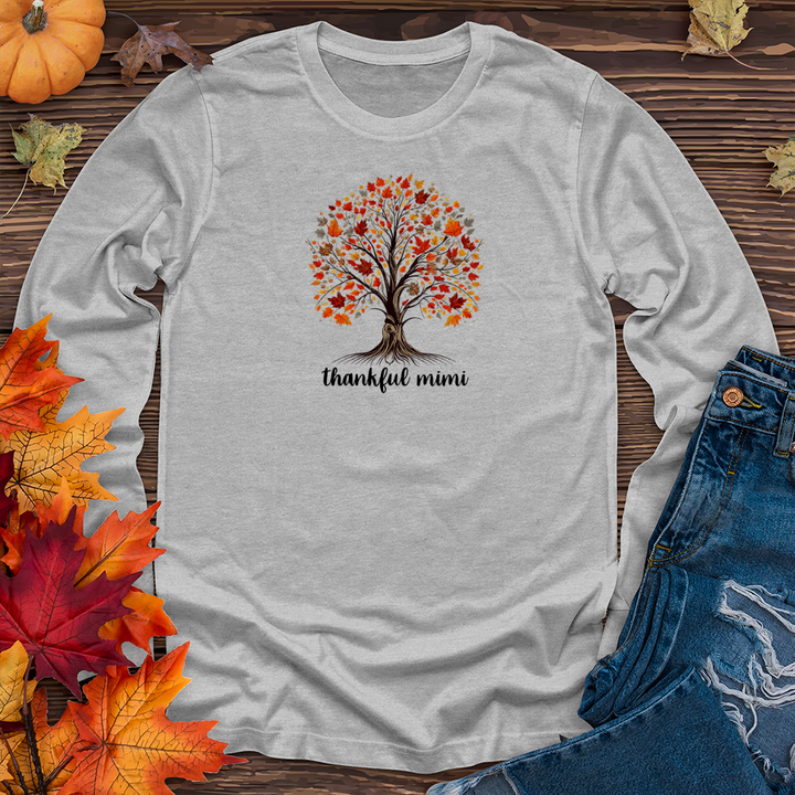 Retro Floral Autumn Bliss Tree Long Sleeve Tee