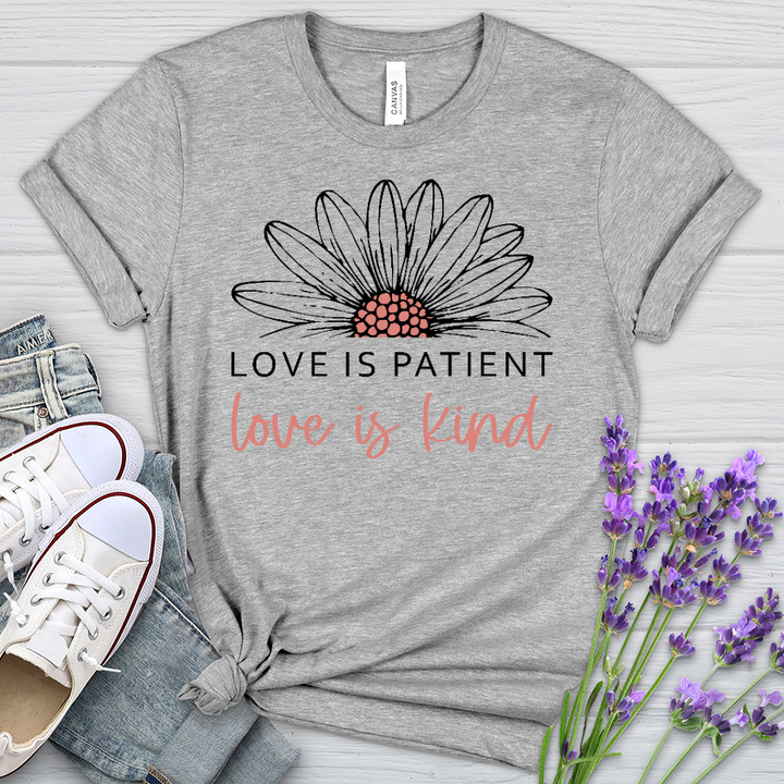 Love Is Patient Blossom Heathered Tee