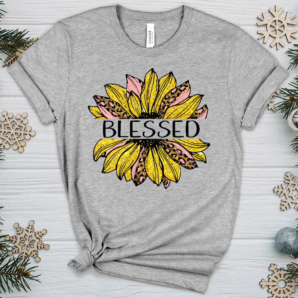 Blessed Sunflower V1 Heathered Tee