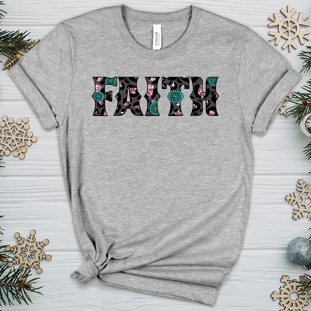 Faith Leopard P4 Heathered Tee