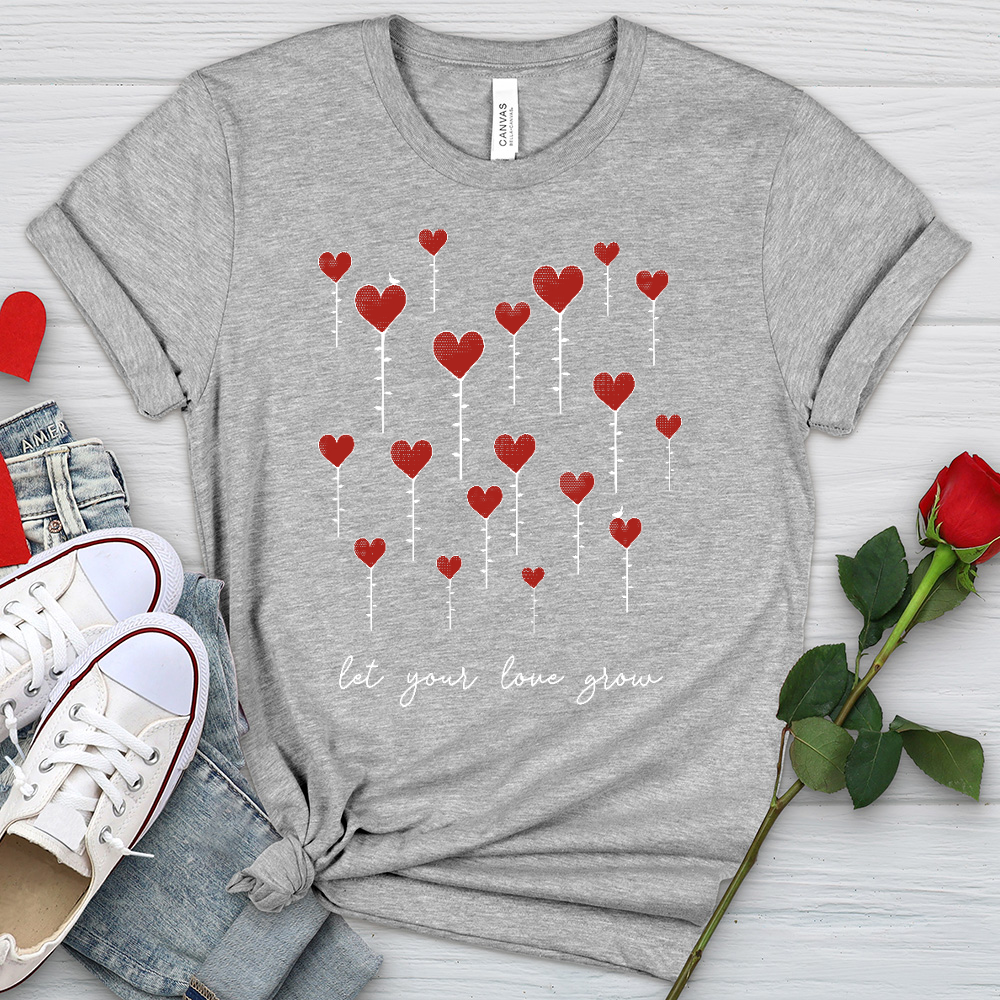 Let Your Love Grow Heathered Tee