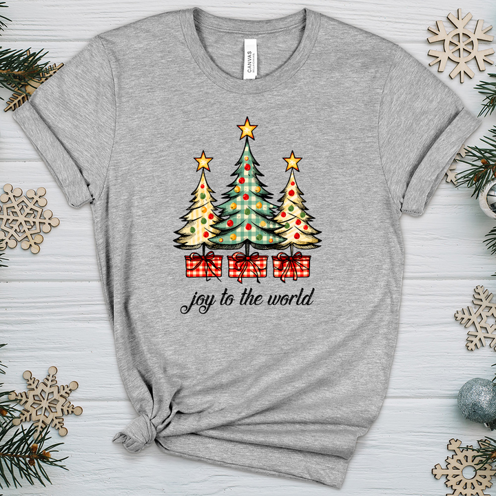 Joy To The World Christmas Presents Heathered Tee