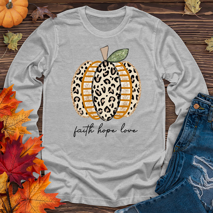 FHL Leopard Gold Pumpkin Long Sleeve Tee