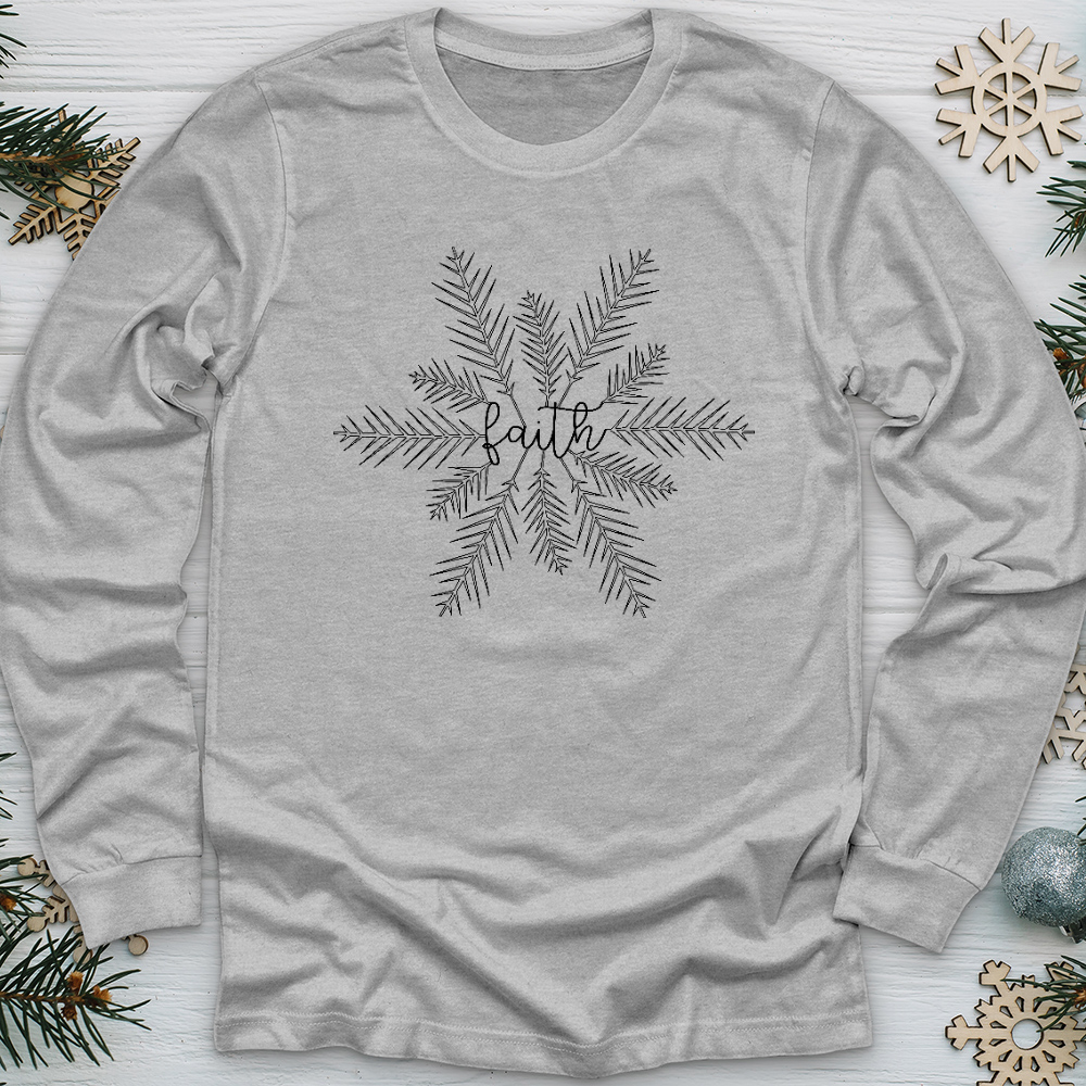 Centered Faith Flake Long Sleeve Tee