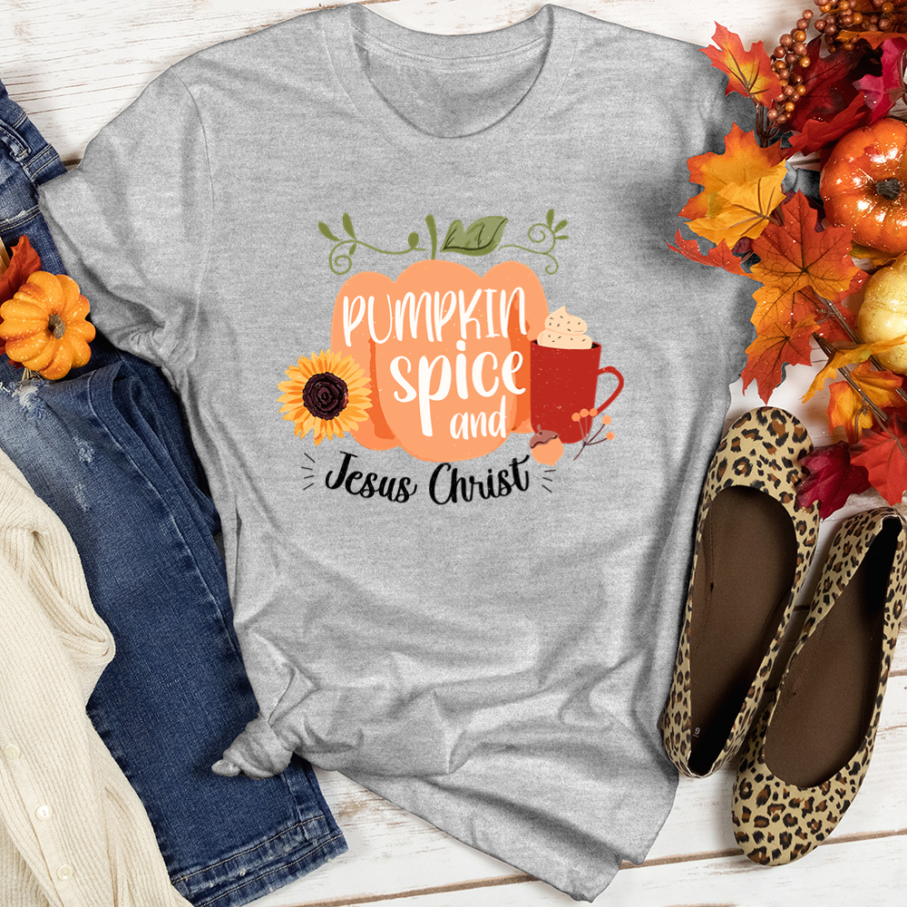 Pumpkin Spice & Christ Heathered Tee