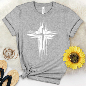 Cross Heathered Tee