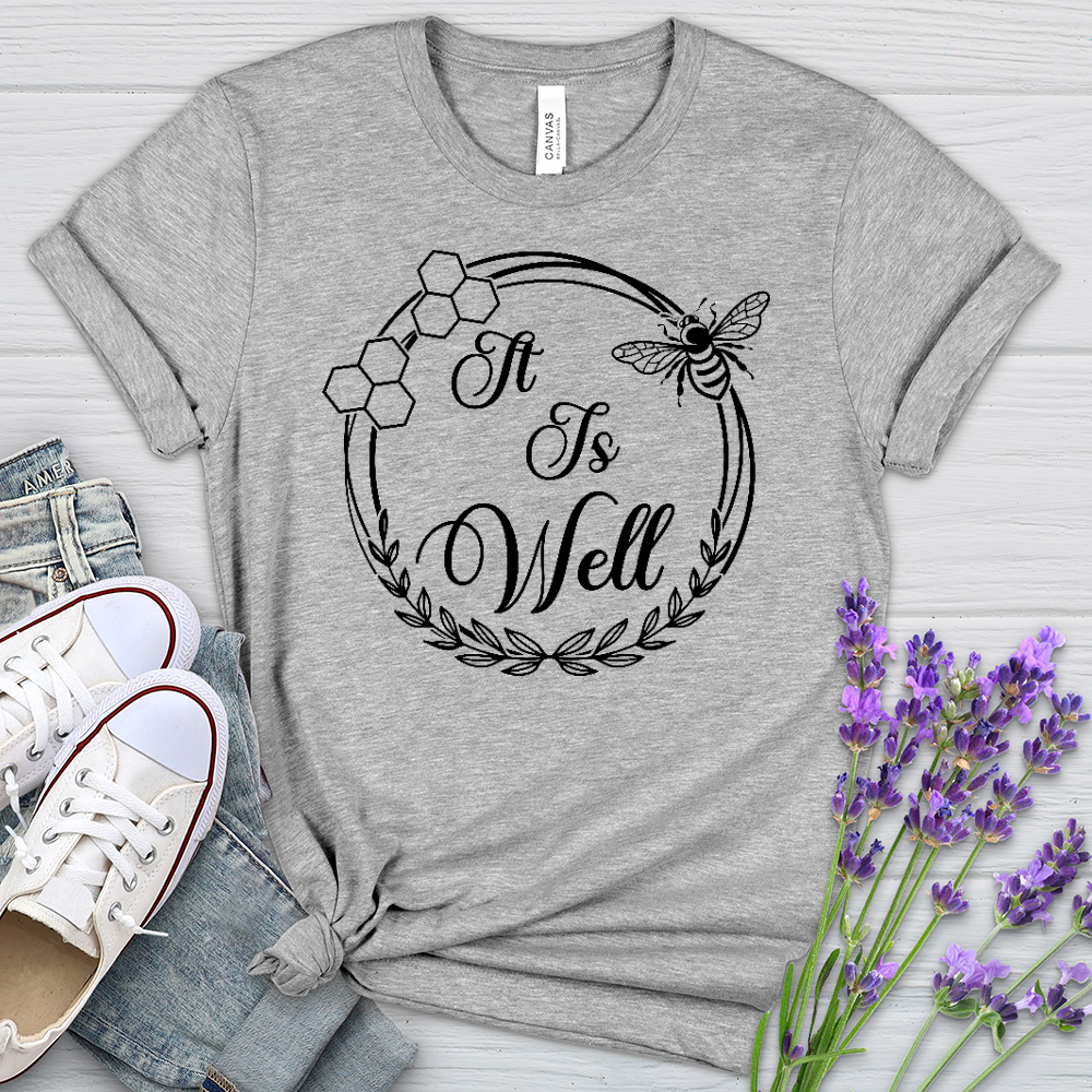 It Is Well Honeycomb Heathered Tee