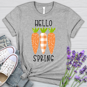 Hello Spring Carrots Heathered Tee