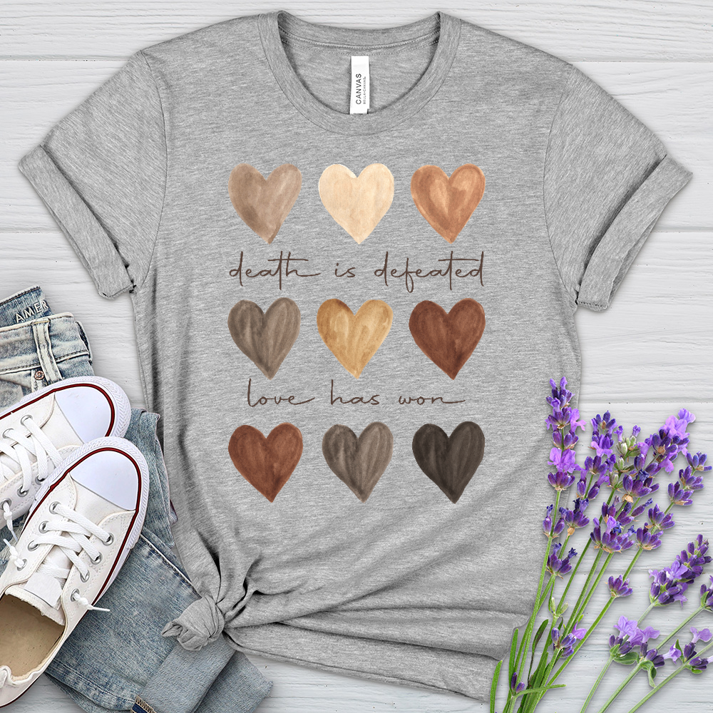 Love Has Won Watercolor Heathered Tee