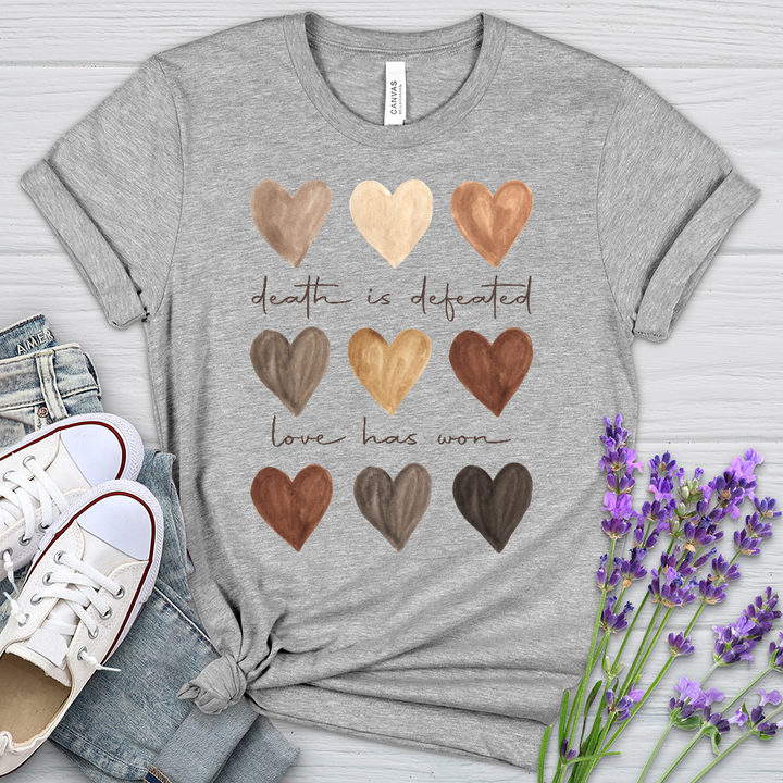 Love Has Won Watercolor Heathered Tee