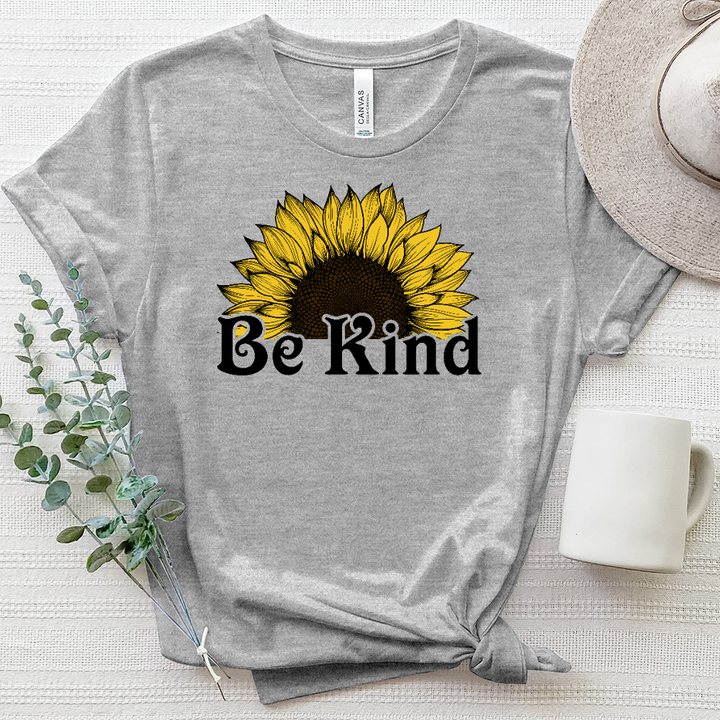 Be Kind Half Flower Heathered Tee