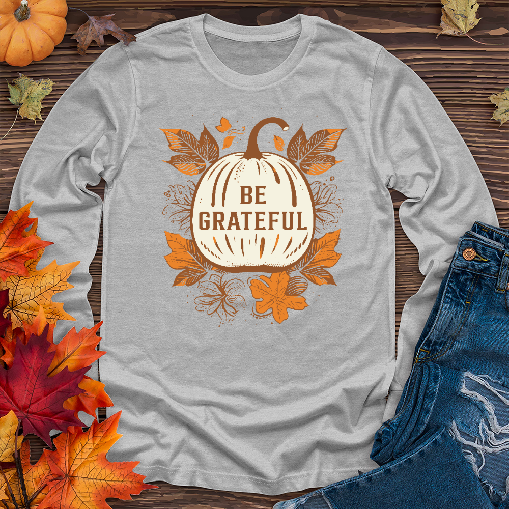 Vintage Pumpkin Leaf Delights Long Sleeve Tee