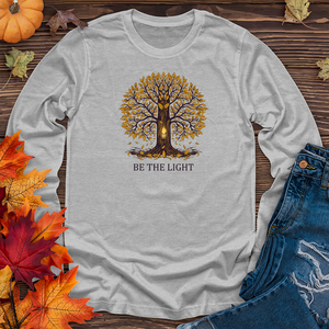 Be The Light Fall Themes Tree 01 Long Sleeve Tee