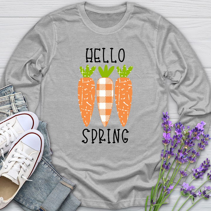 Hello Spring Carrots Long Sleeve Tee