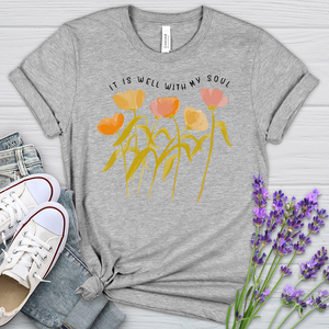 It Is Well Flowers Heathered Tee