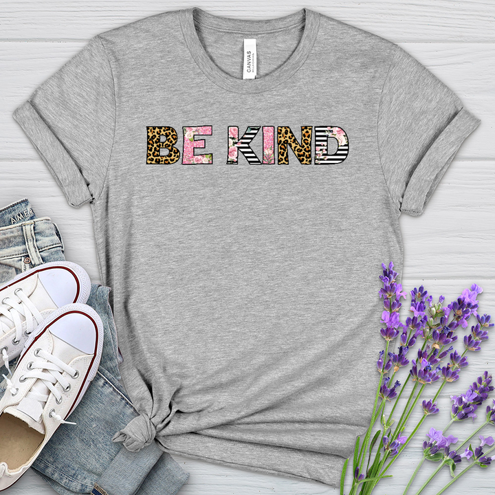 Be Kind Patterns Heathered Tee