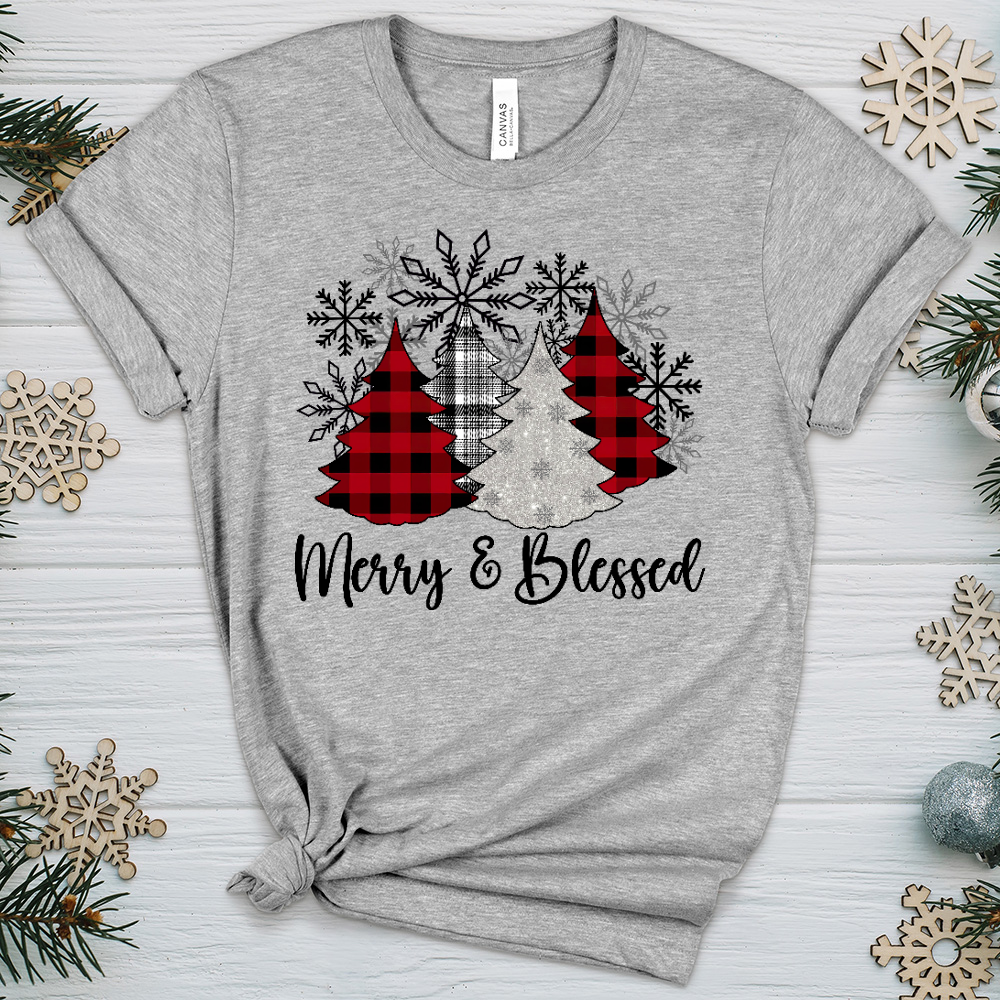 Merry & Blessed Christmas Heathered Tee