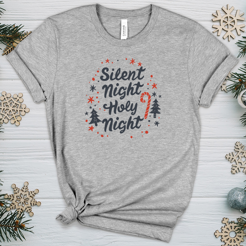 Silent Night Holy Night 01 Heathered Tee