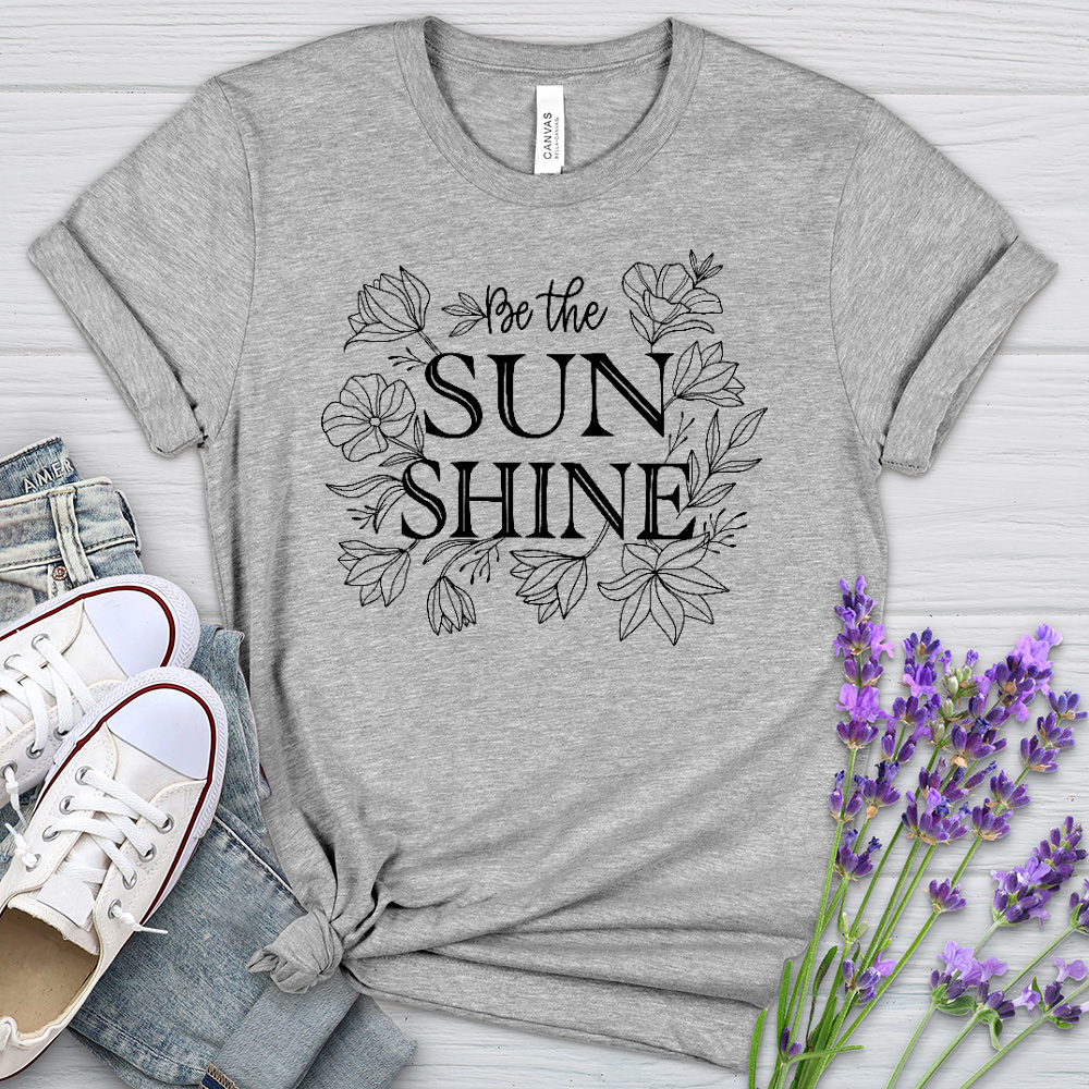 Be The Sunshine Flowers Heathered Tee