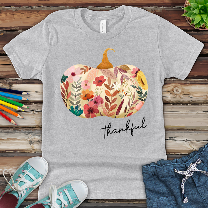 Thankful Garden Pumpkin Youth Heathered Tee