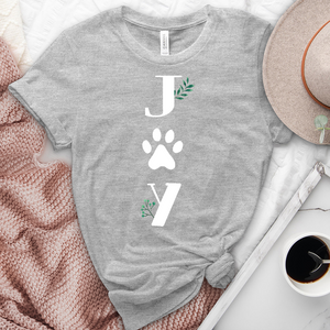 Joy Paw Print Heathered Tee