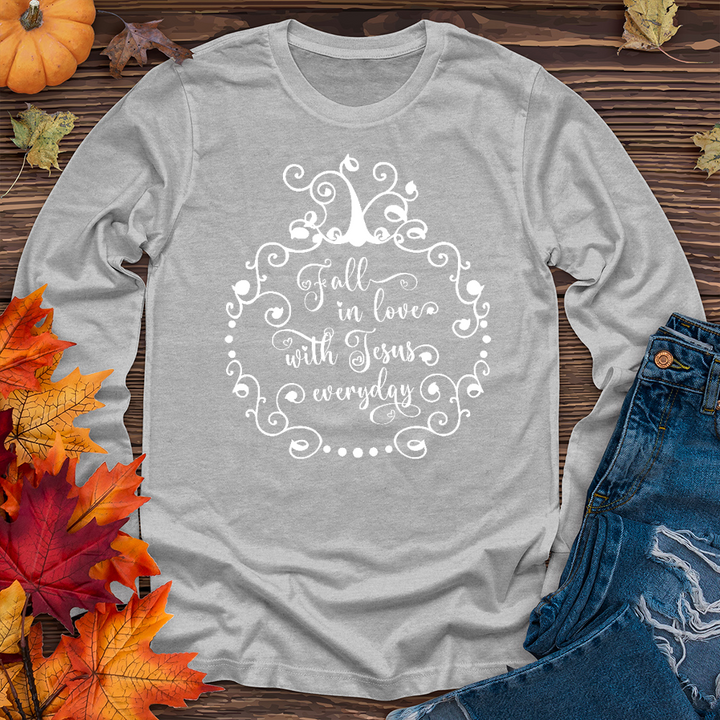 Fall in love with Jesus Long Sleeve Tee