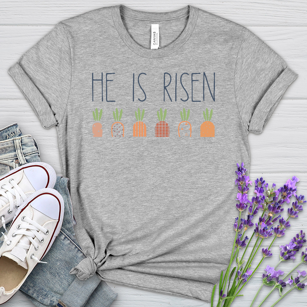 He Is Risen Carrot Patch Heathered Tee