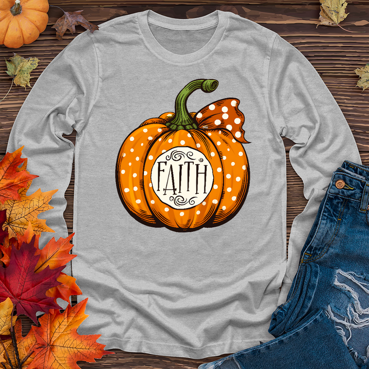 Faith Autumn Pumpkin Long Sleeve Tee