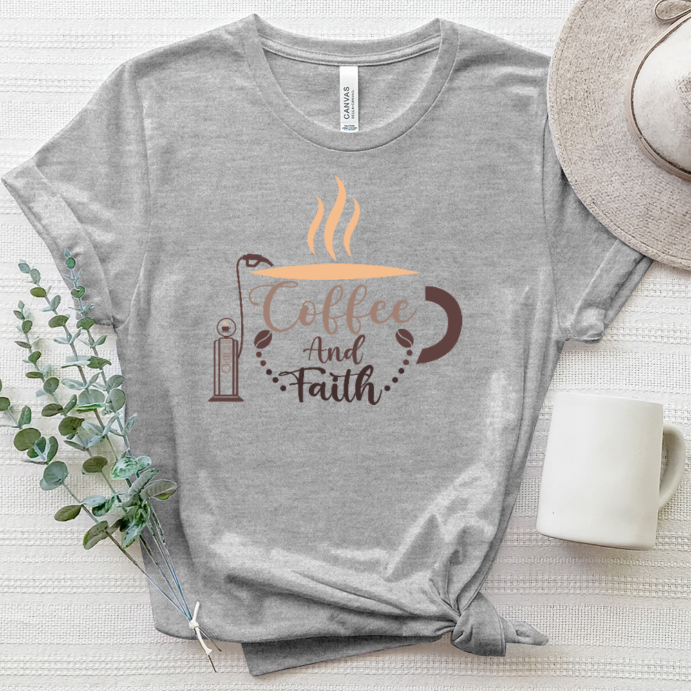 Coffee and Faith Heathered Tee