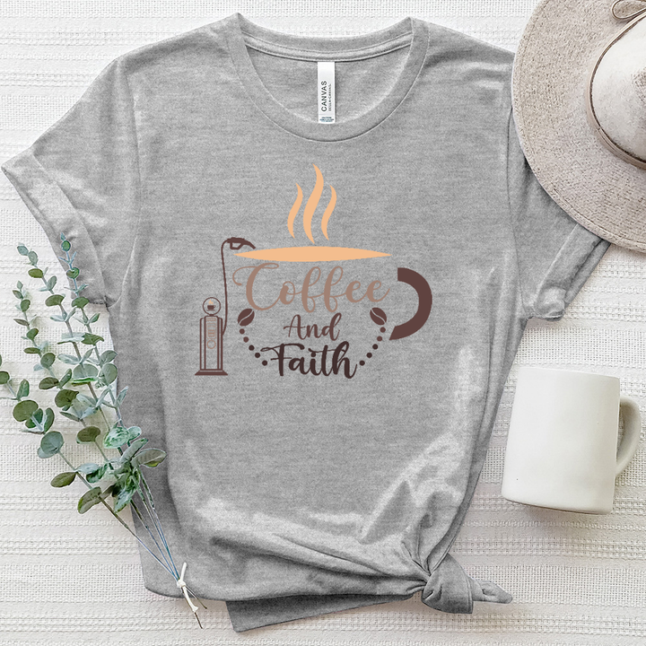 Coffee and Faith Heathered Tee