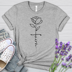 Faith Flower Stem Heathered Tee