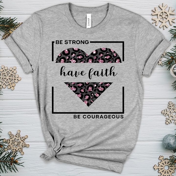 Be Strong Have Faith V4 Heathered Tee