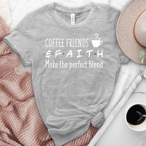 Coffee Friends & Faith Heathered Tee