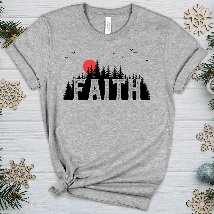 Faith Evergreens Heathered Tee